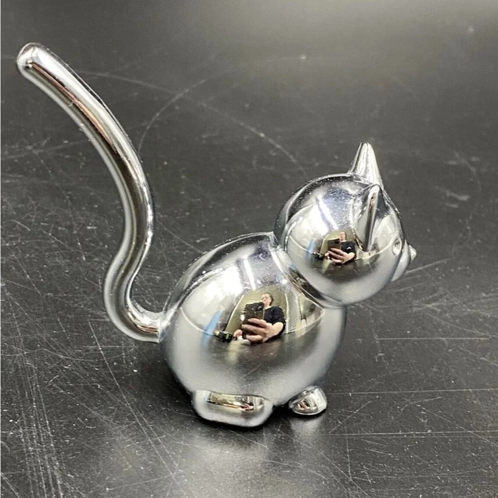 METAL CAT RING HOLDER/PAPERWEIGHT - Picture 4 of 6